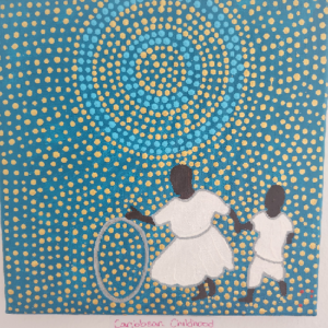 Caribbean Childhood Series 8"x8" Teal